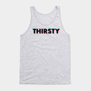 Thirsty Glitch Black Tank Top